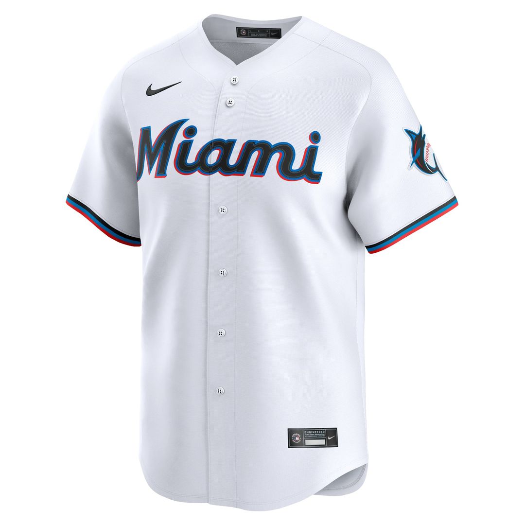 Miami Marlins Sandy Alcantara White Home Limited Baseball Jersey | MLB Baseball Jersey