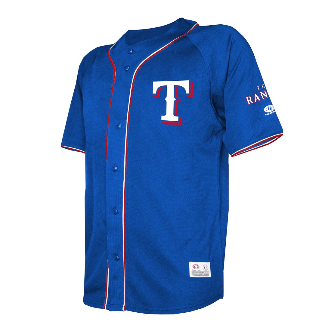 Texas Rangers Stitches Royal Team Color Full-Button Fashion Baseball Jersey | MLB Baseball Jersey