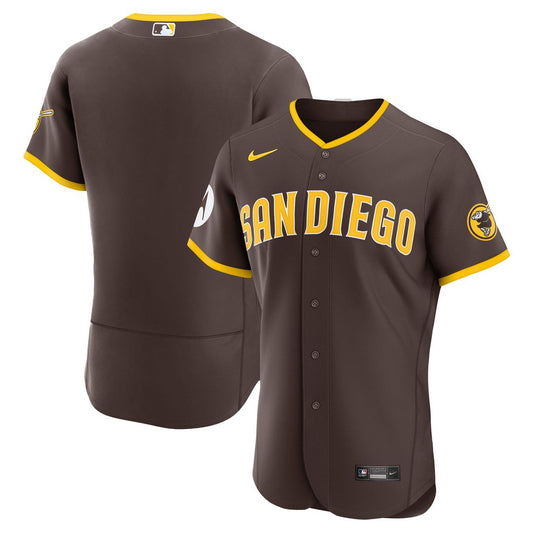 San Diego Padres Brown Road Sponsor Patch Authentic Baseball Jersey