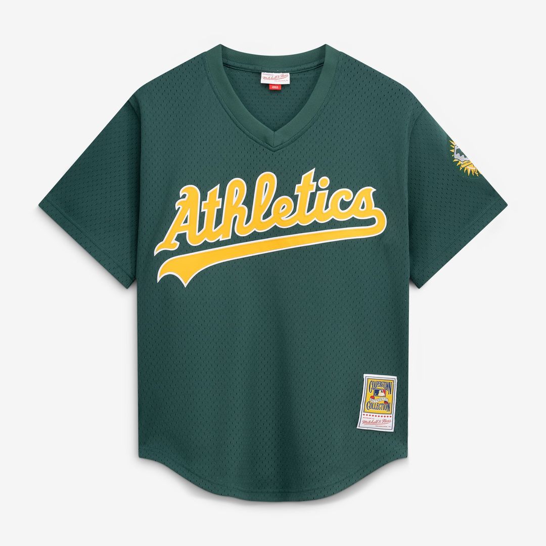 Athletics Rickey Henderson Green Authentic Batting Practice Baseball Jersey | MLB Baseball Jersey
