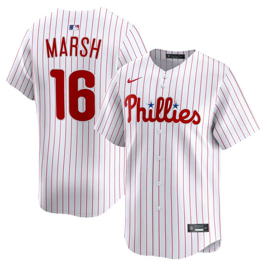 Philadelphia Phillies Brandon Marsh White Home Limited Baseball Jersey