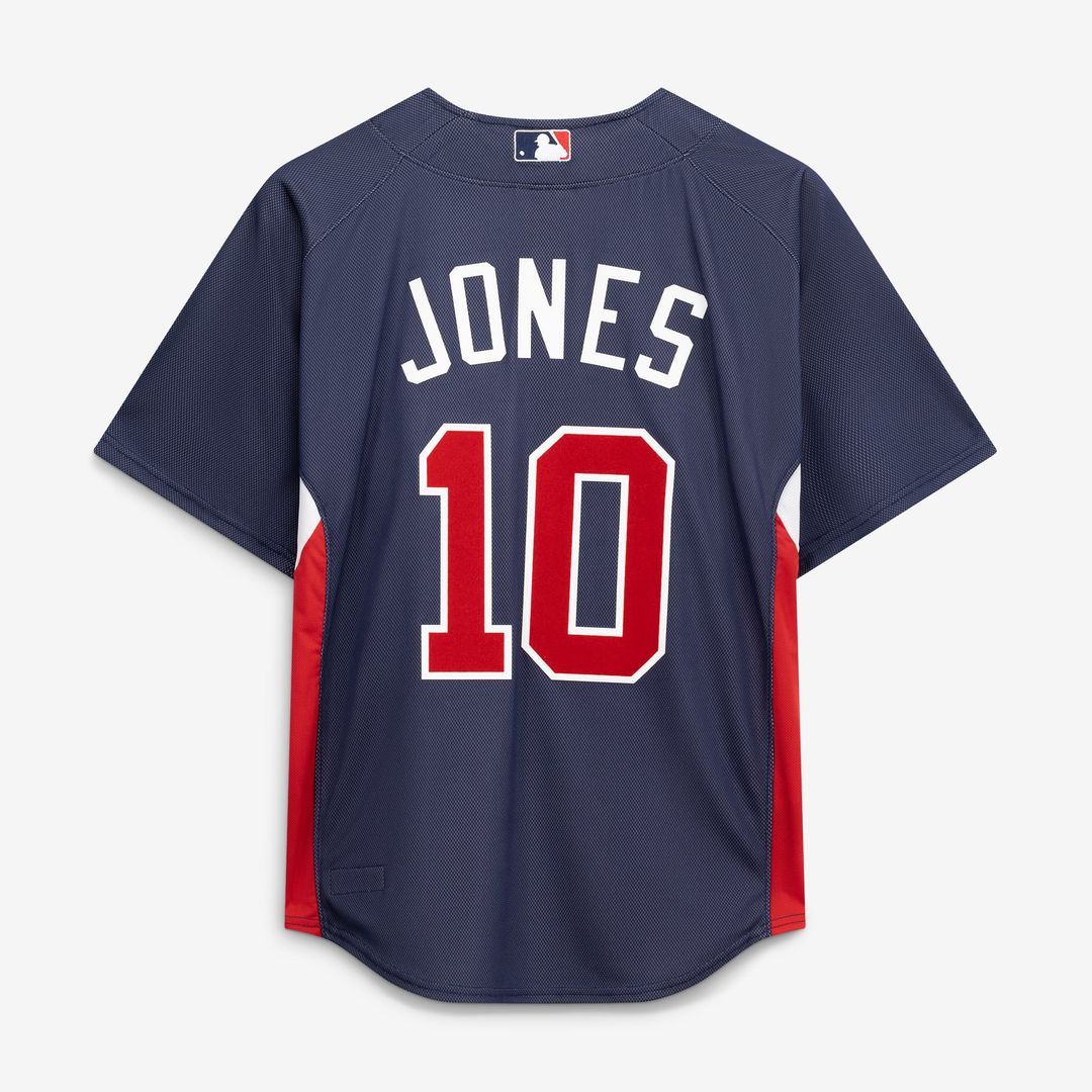 Atlanta Braves Chipper Jones Navy Authentic Batting Practice Baseball Jersey | MLB Baseball Jersey