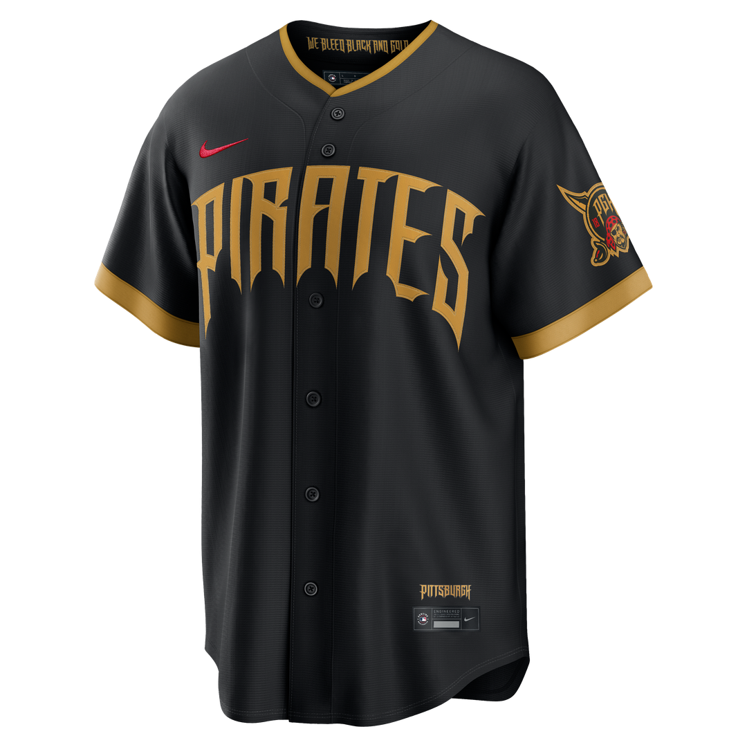 Pittsburgh Pirates Konnor Griffin Black 2026 City Connect Stadium Baseball Jersey | MLB Baseball Jersey