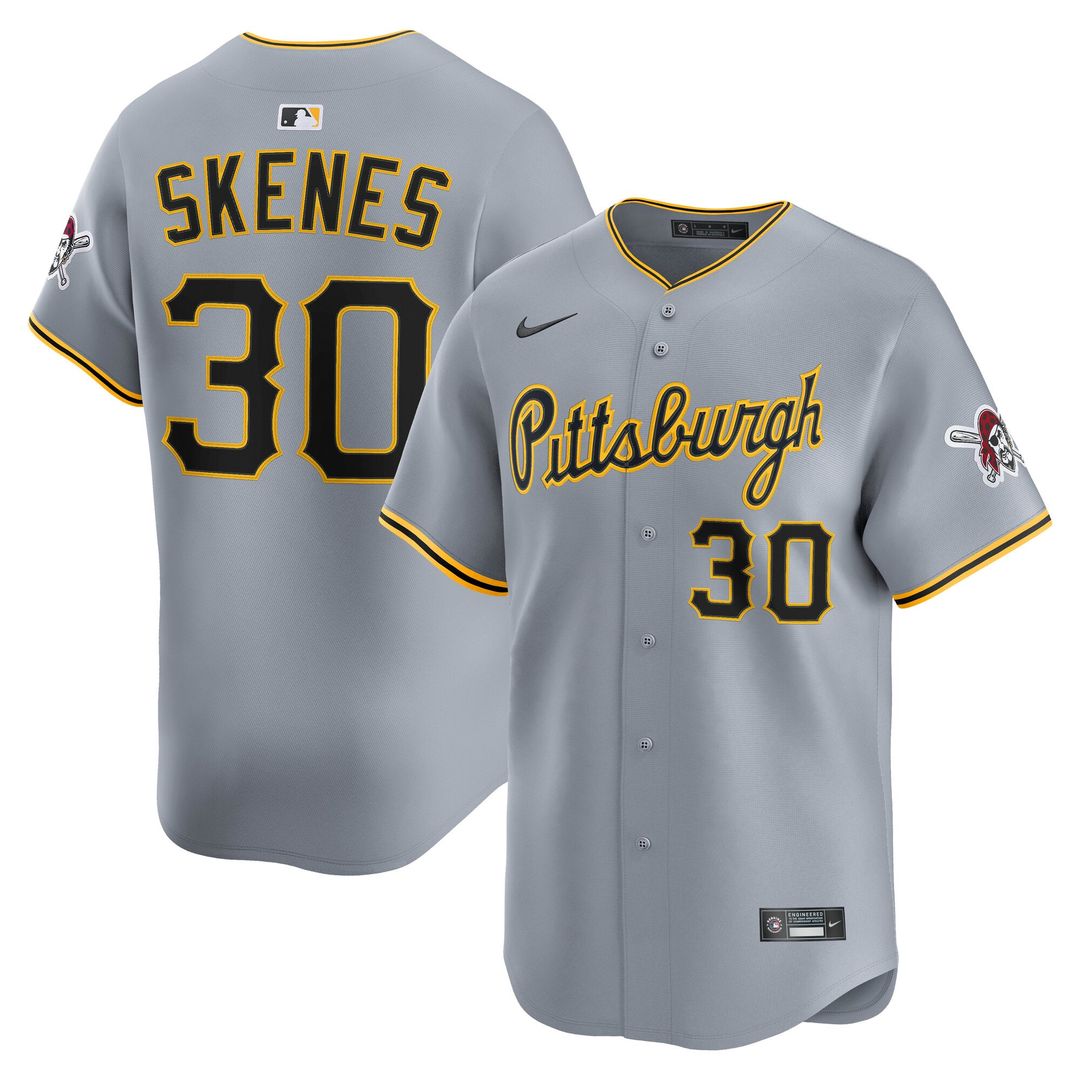 Pittsburgh Pirates Paul Skenes Gray Road Limited Baseball Jersey