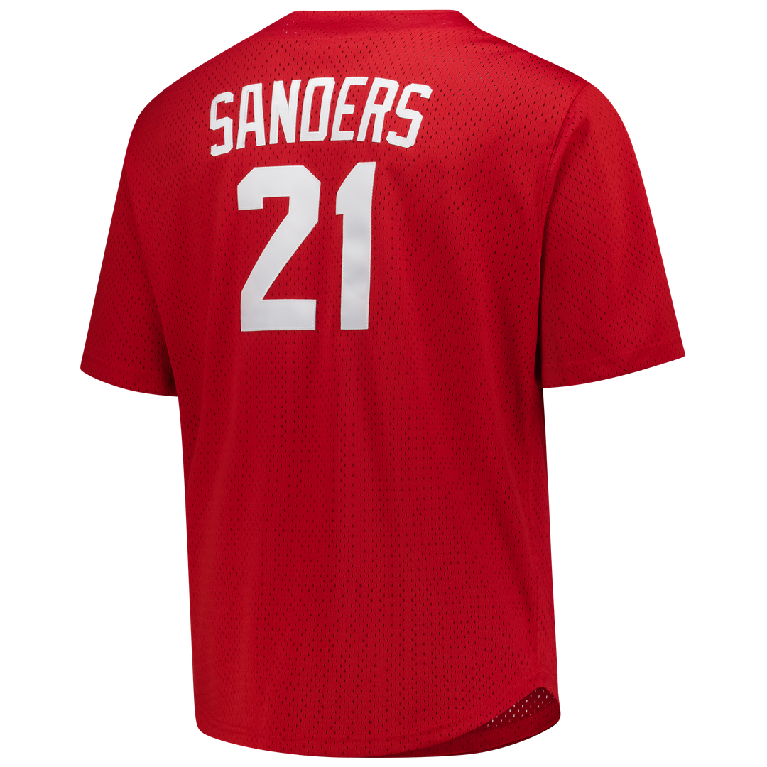 Cincinnati Reds Deion Sanders Red Big & Tall Cooperstown Mesh Batting Practice Baseball Jersey | MLB Baseball Jersey