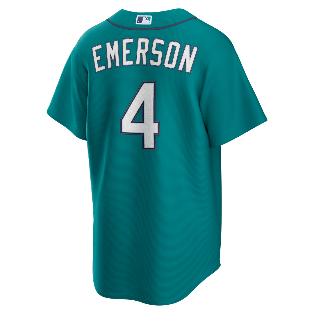 Seattle Mariners Colt Emerson Teal Alternate Replica Baseball Jersey | MLB Baseball Jersey