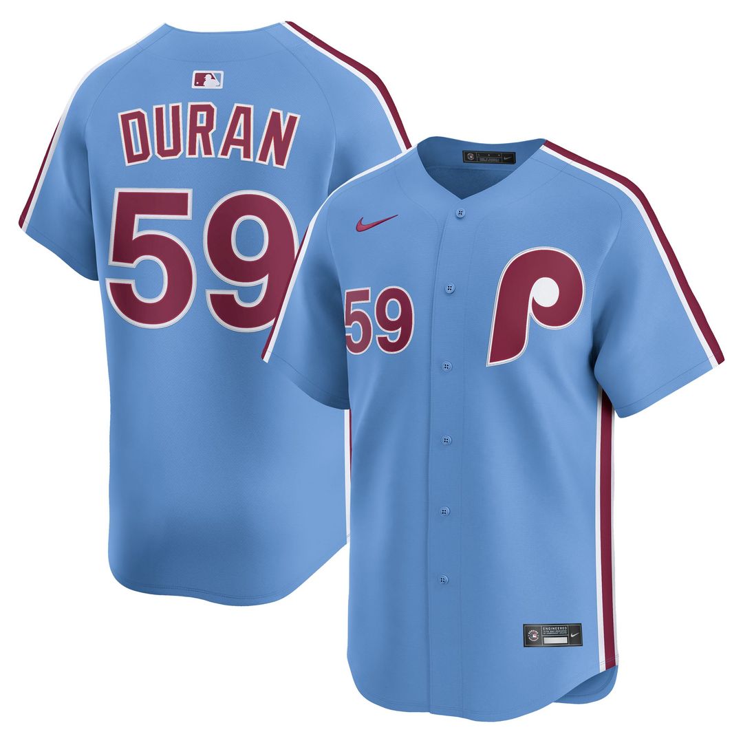 Philadelphia Phillies Jhoan Duran Light Blue Alternate Limited Baseball Jersey | MLB Baseball Jersey