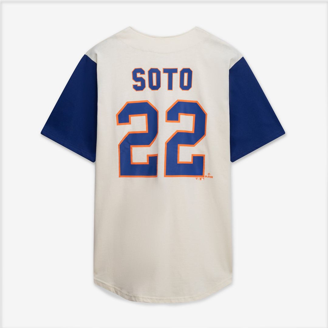 New York Mets Profile Cream/Royal Big & Tall Two-Color Fashion Baseball Jersey | MLB Baseball Jersey