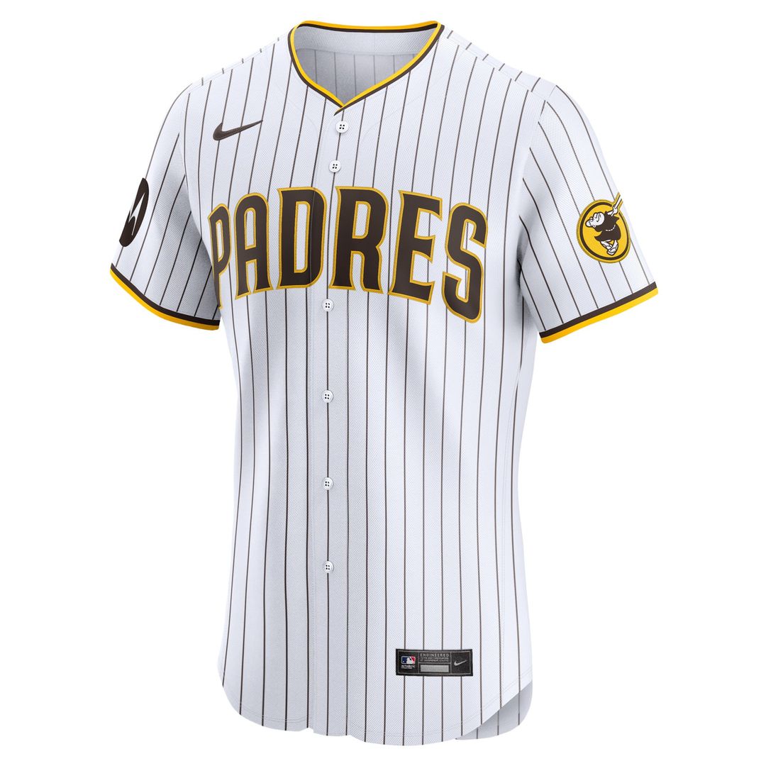 San Diego Padres Tony Fernández White Home Elite Sponsor Patch Baseball Jersey | MLB Baseball Jersey