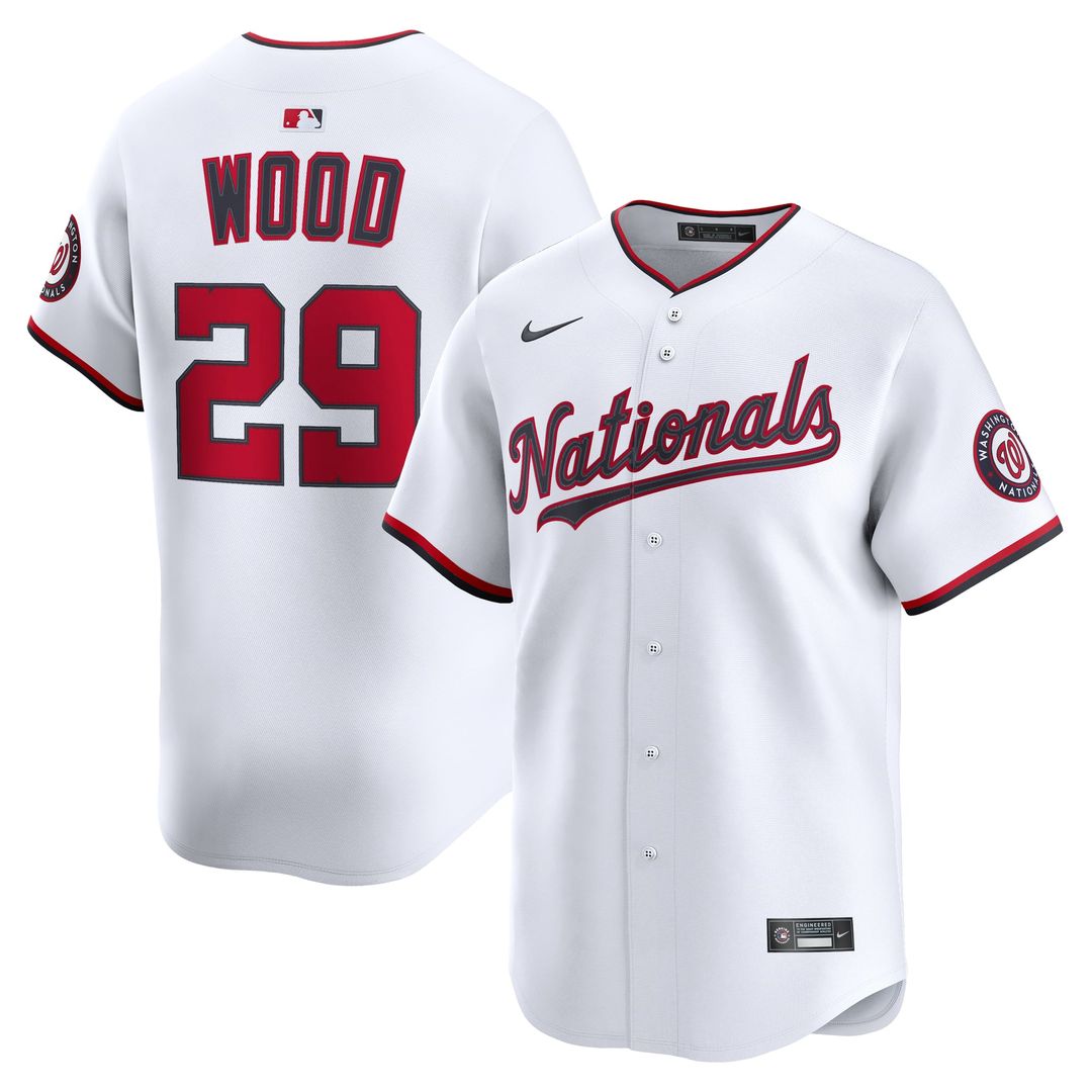 Washington Nationals James Wood White Home Limited Baseball Jersey