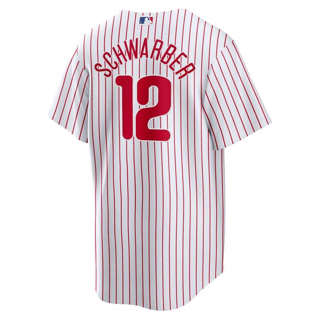 Philadelphia Phillies Kyle Schwarber White Replica Baseball Jersey | MLB Baseball Jersey