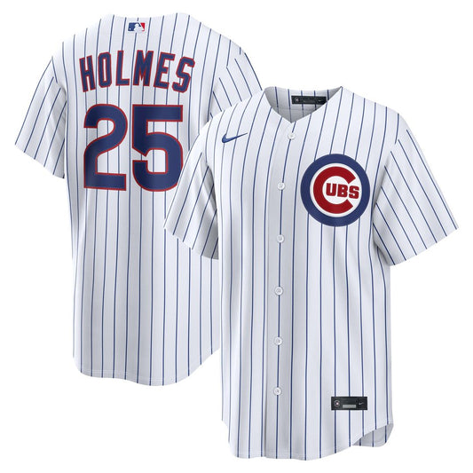 Chicago Cubs Clay Holmes White Home Replica Baseball Jersey