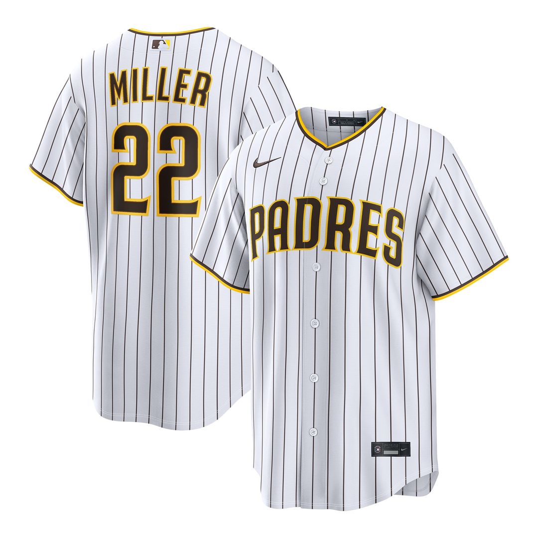 San Diego Padres Mason Miller White Home Replica Baseball Jersey