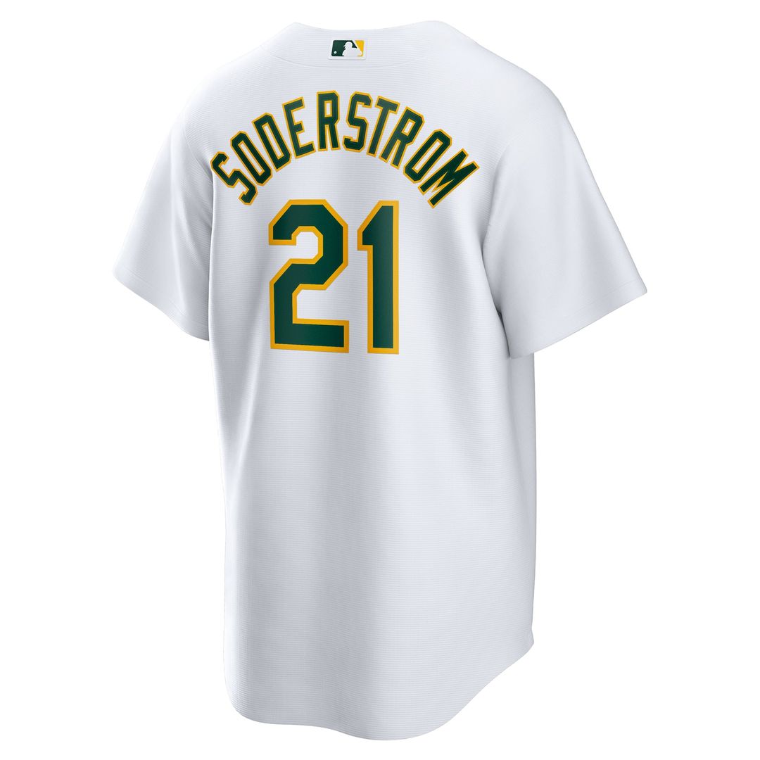 Athletics Tyler Soderstrom White Home Replica Baseball Jersey | MLB Baseball Jersey