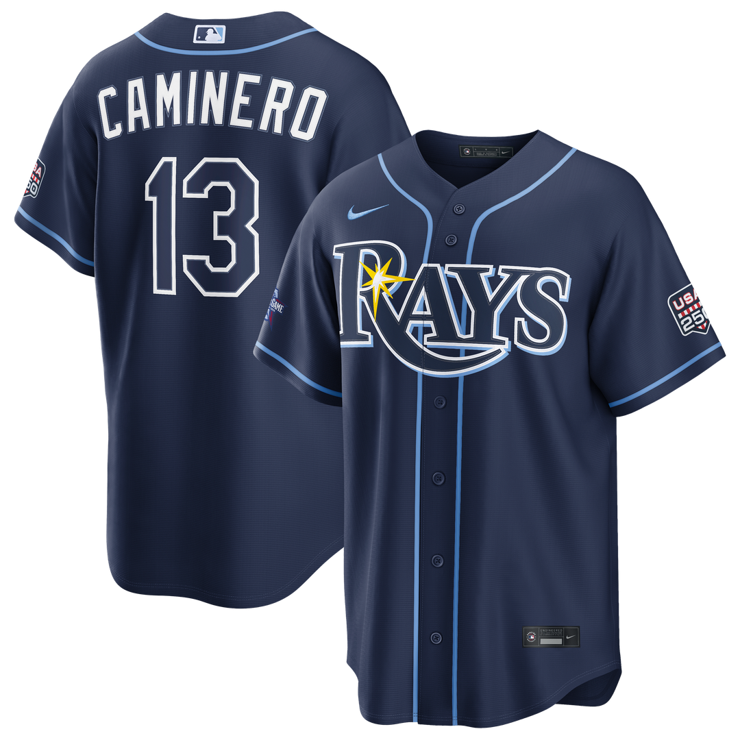 2026 All-Star Game Men's Tampa Bay Rays Junior Caminero Navy Replica Baseball Jersey