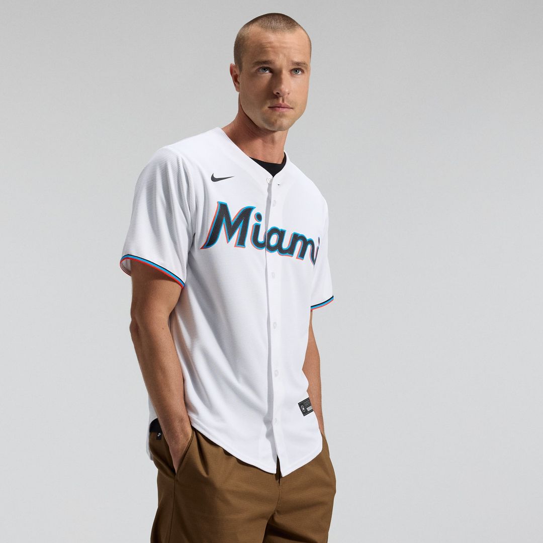 Miami Marlins White Home Replica Team Baseball Jersey