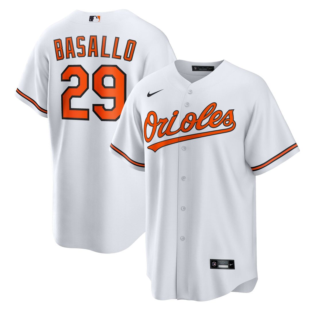 Baltimore Orioles Samuel Basallo White Replica Baseball Jersey