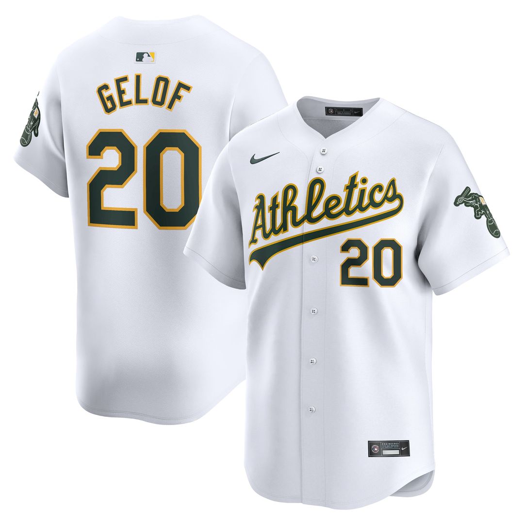 Athletics Zack Gelof White Home Limited Baseball Jersey