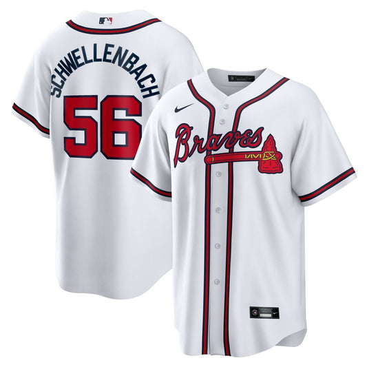 Atlanta Braves Spencer Schwellenbach White Home Replica Baseball Jersey