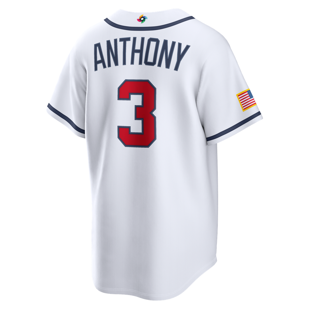 USA Baseball Roman Anthony White 2026 World Baseball Classic Home Stadium Baseball Jersey | MLB Baseball Jersey
