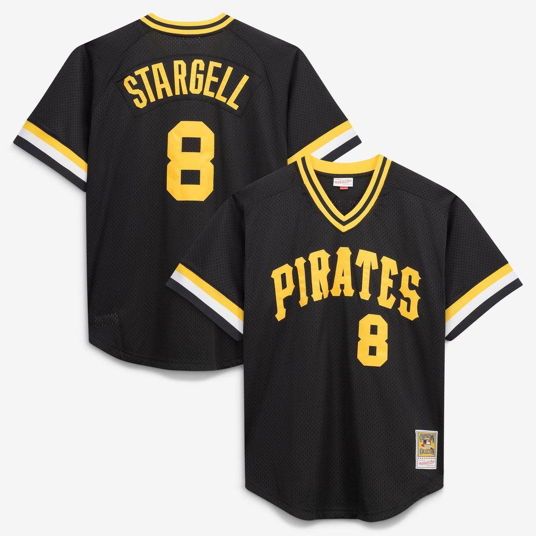 Pittsburgh Pirates Willie Stargell Black Cooperstown Collection Big & Tall Mesh Batting Practice Baseball Jersey