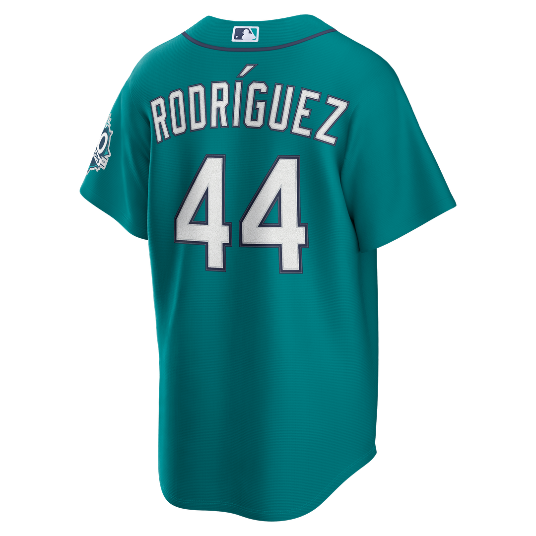 Seattle Mariners Julio Rodríguez White Home Stadium 50th Season Patch Baseball Jersey | MLB Baseball Jersey
