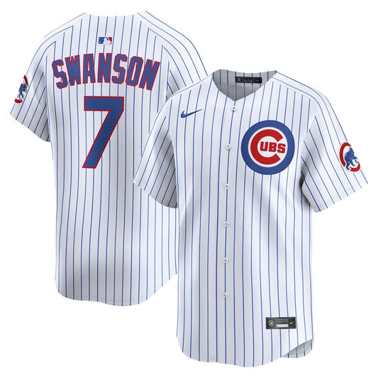 Chicago Cubs Dansby Swanson White Home Limited Baseball Jersey