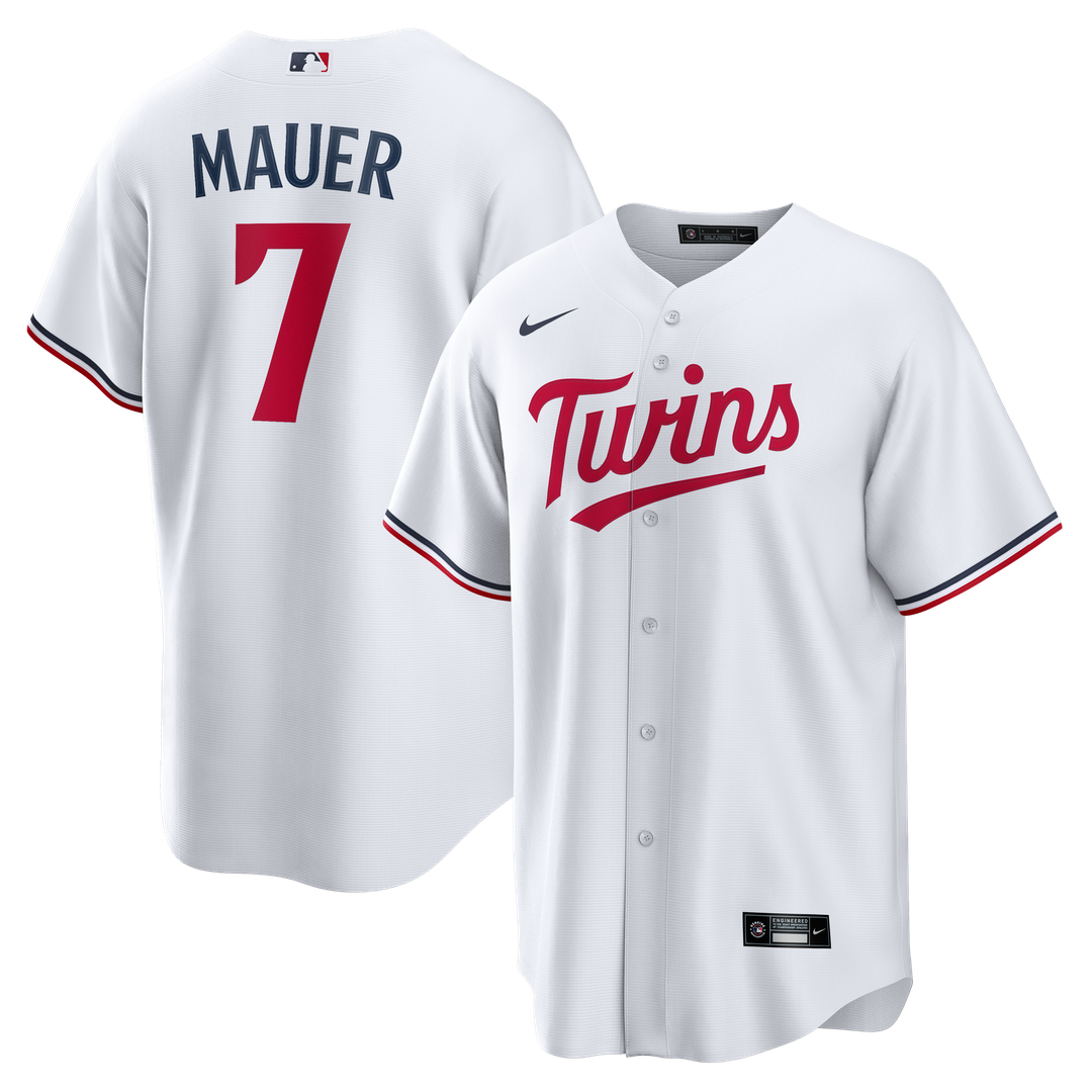 Minnesota Twins Joe Mauer White Home Retired Player Replica Baseball Jersey