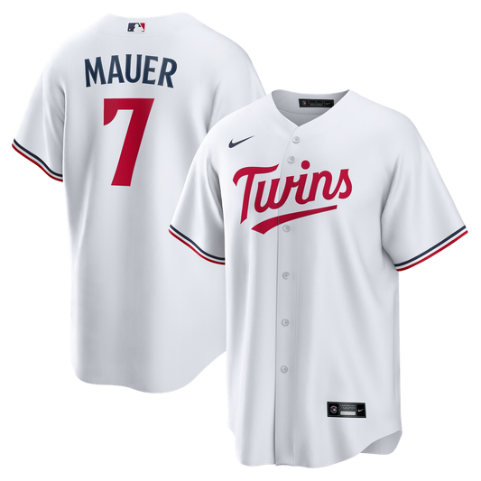 Minnesota Twins Joe Mauer White Home Retired Player Replica Baseball Jersey