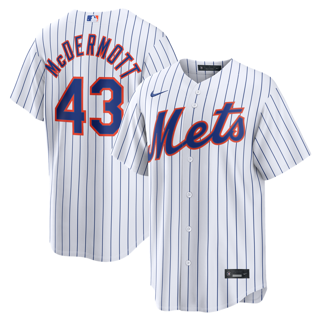 New York Mets Chayce McDermott White Home Replica Baseball Jersey