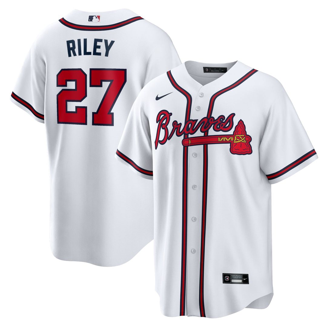Atlanta Braves Austin Riley White Home Replica Baseball Jersey