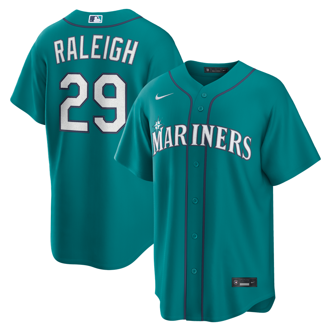 Seattle Mariners Cal Raleigh Navy Road Replica Baseball Jersey | MLB Baseball Jersey