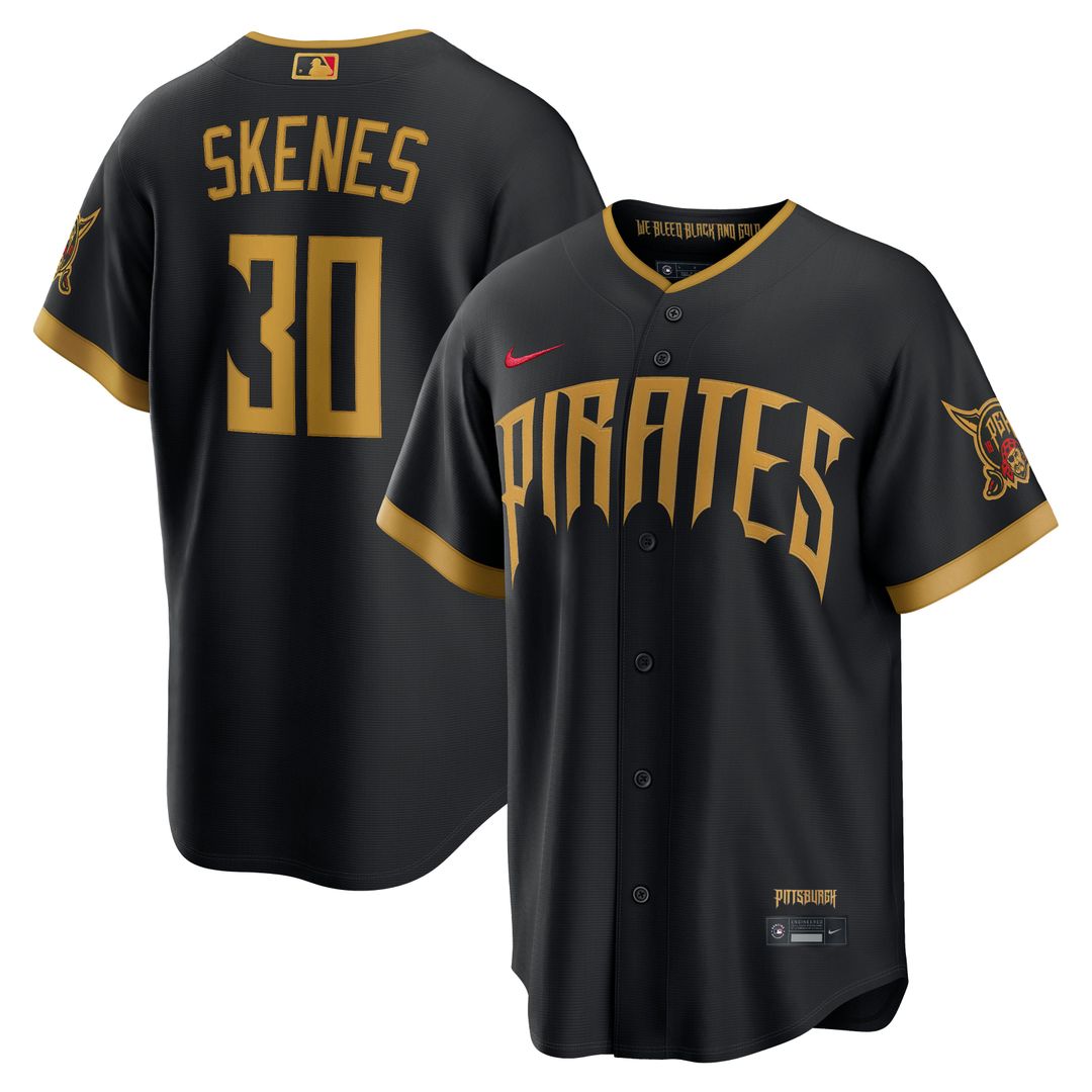 Pittsburgh Pirates Paul Skenes Black 2026 City Connect Stadium Baseball Jersey