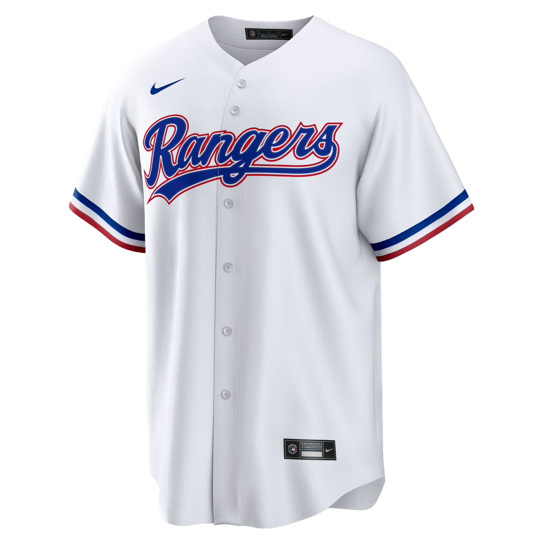 Texas Rangers Ivan Rodriguez White Home Retired Player Replica Baseball Jersey | MLB Baseball Jersey