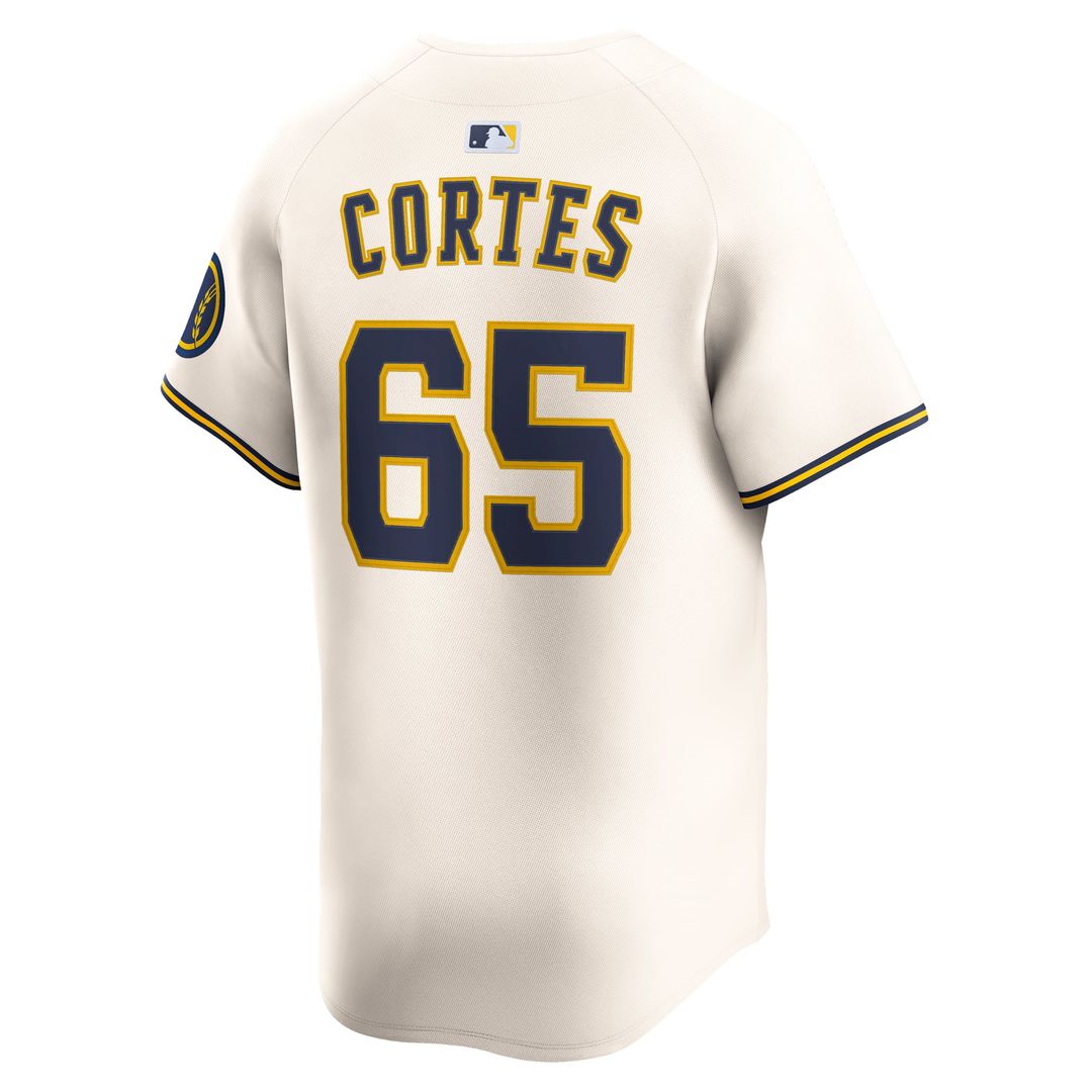 Milwaukee Brewers Nestor Cortes Cream Home Limited Baseball Jersey | MLB Baseball Jersey