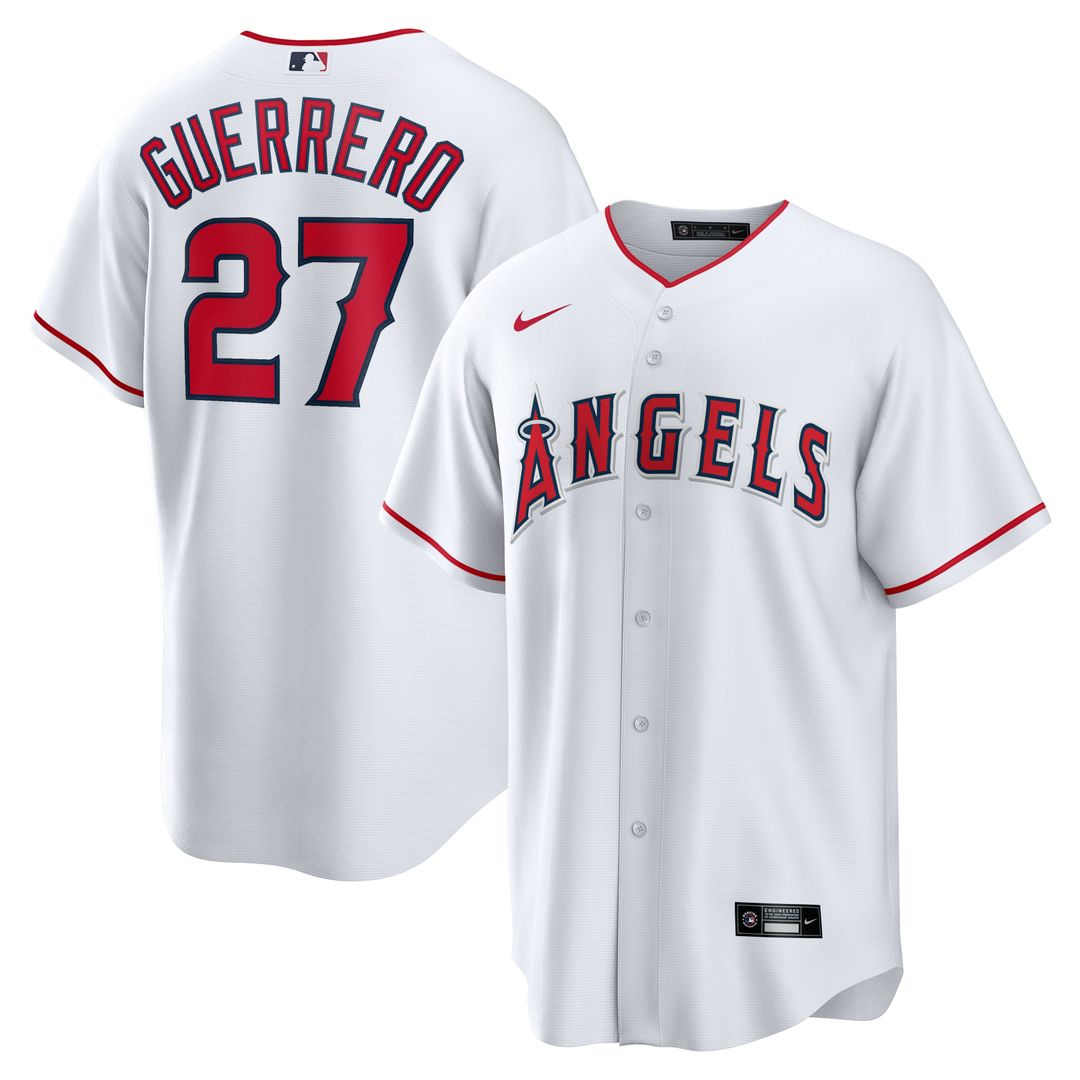 Los Angeles Angels Vladimir Guerrero White Home Retired Player Replica Baseball Jersey