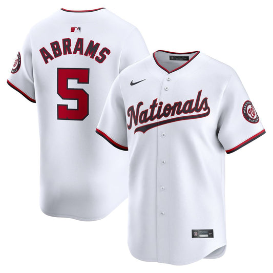 Washington Nationals CJ Abrams White Home Limited Baseball Jersey