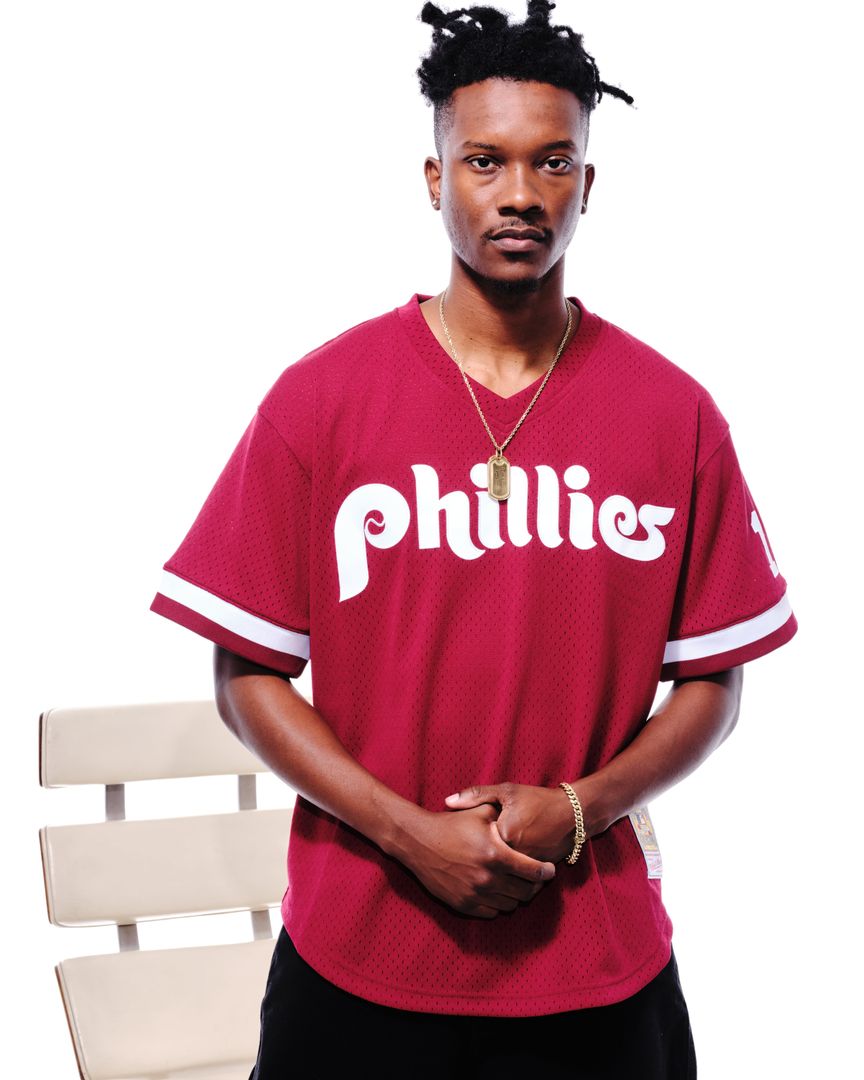 Philadelphia Phillies John Kruk Burgundy Big & Tall Cooperstown Collection Mesh Batting Practice Baseball Jersey | MLB Baseball Jersey