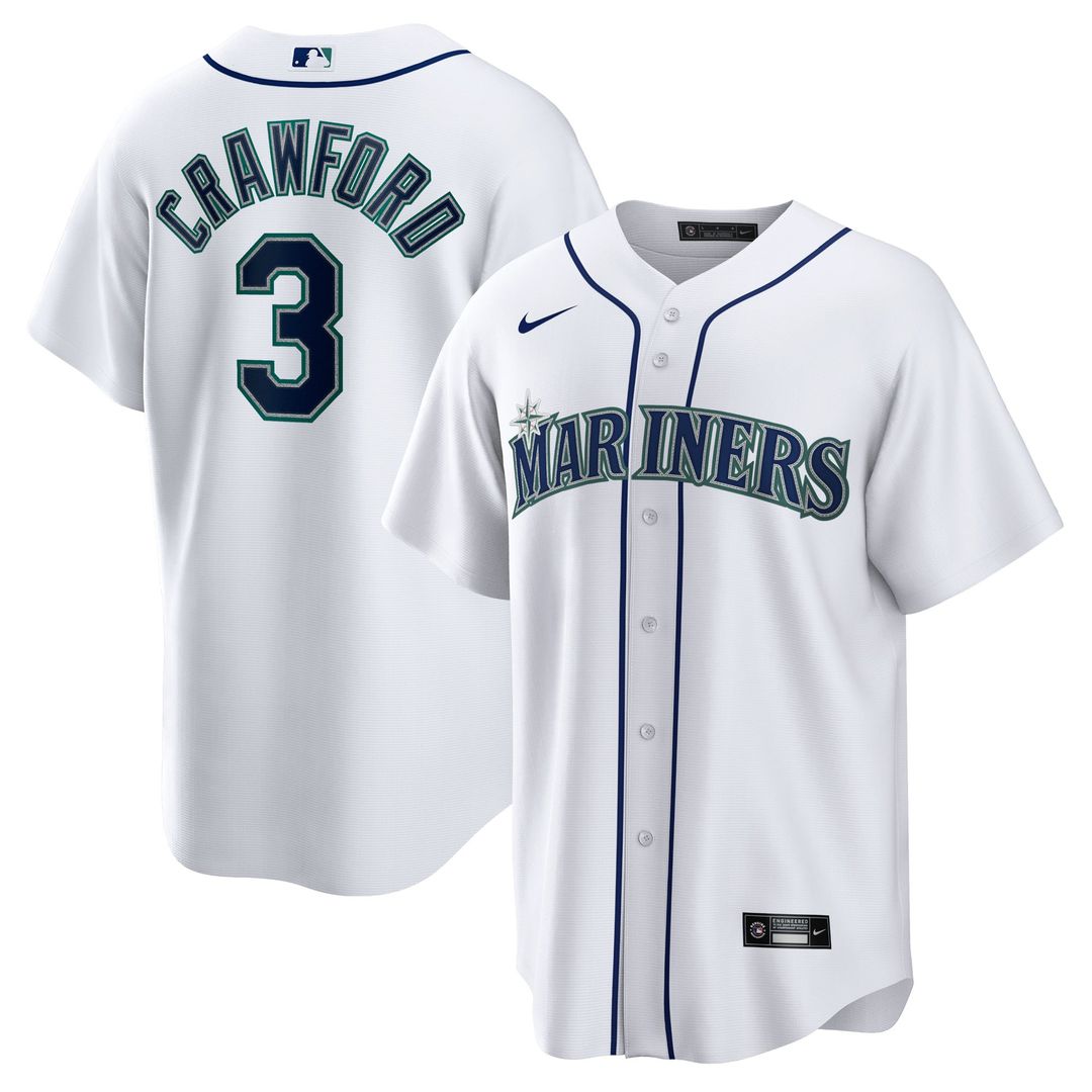 Seattle Mariners JP Crawford White Home Replica Baseball Jersey