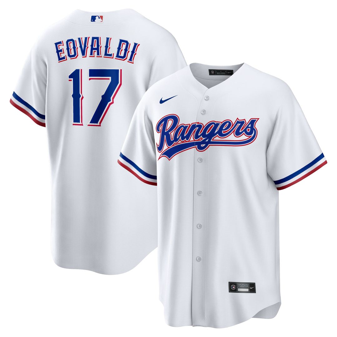 Texas Rangers Nathan Eovaldi White Home Replica Baseball Jersey