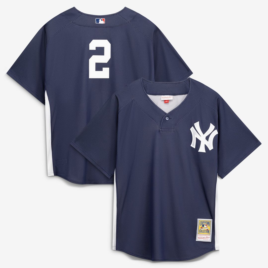 New York Yankees Derek Jeter Navy Authentic Batting Practice Baseball Jersey