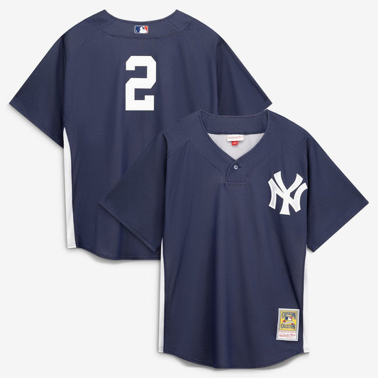 New York Yankees Derek Jeter Navy Authentic Batting Practice Baseball Jersey