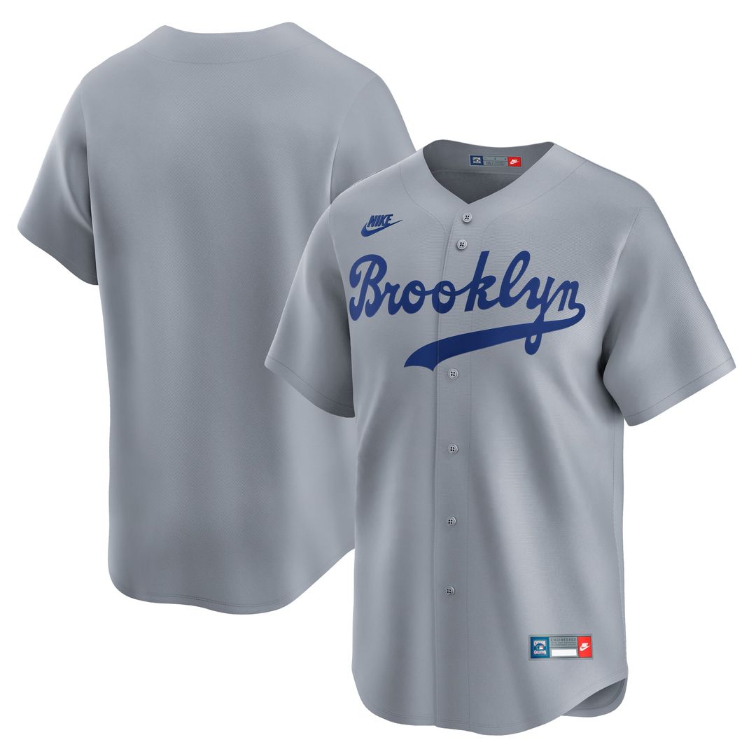 Brooklyn Dodgers Gray Cooperstown Collection Limited Baseball Jersey