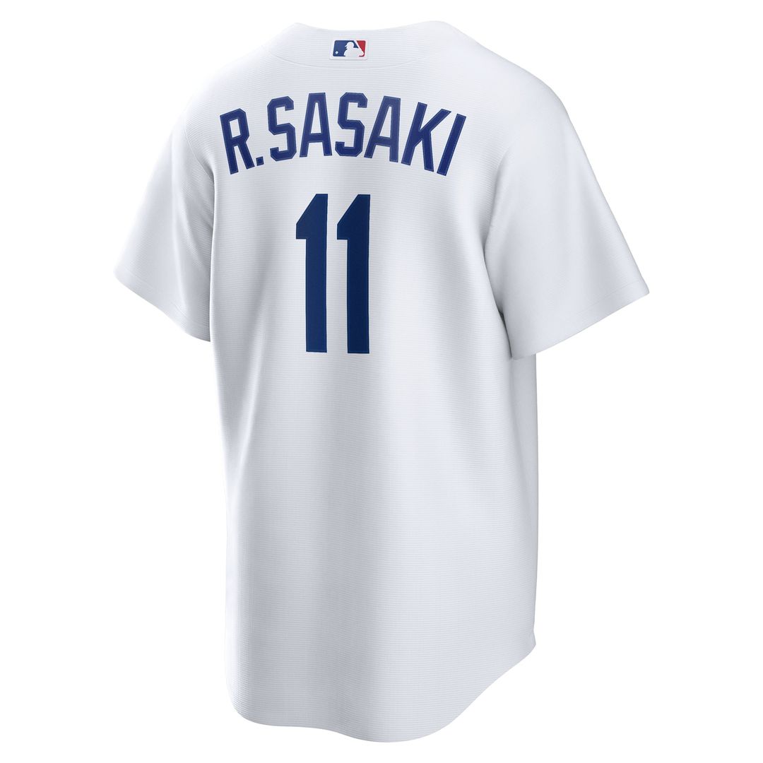 Los Angeles Dodgers Rōki Sasaki White Replica Baseball Jersey | MLB Baseball Jersey