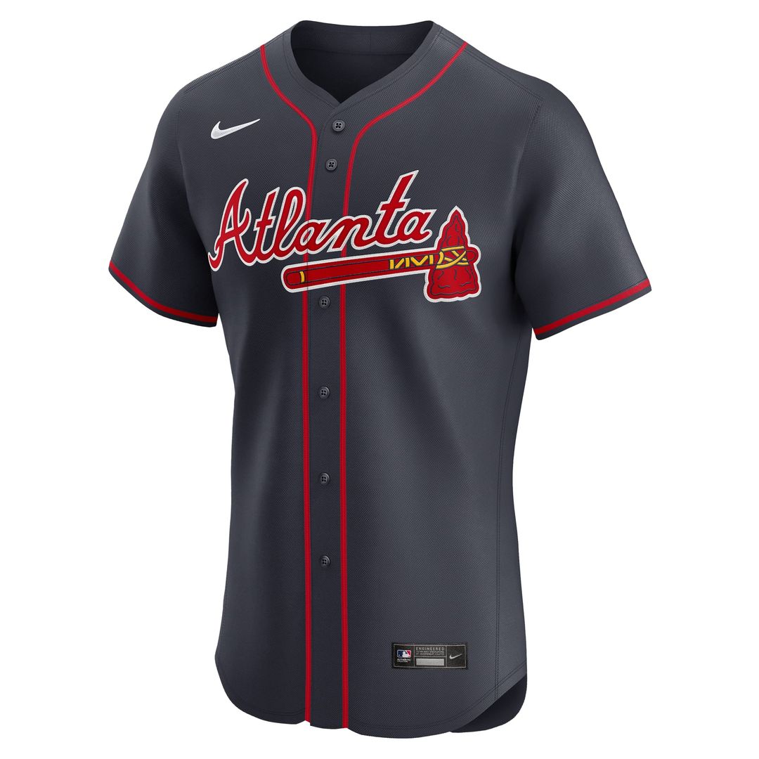 Atlanta Braves Navy Alternate Elite Baseball Jersey | MLB Baseball Jersey