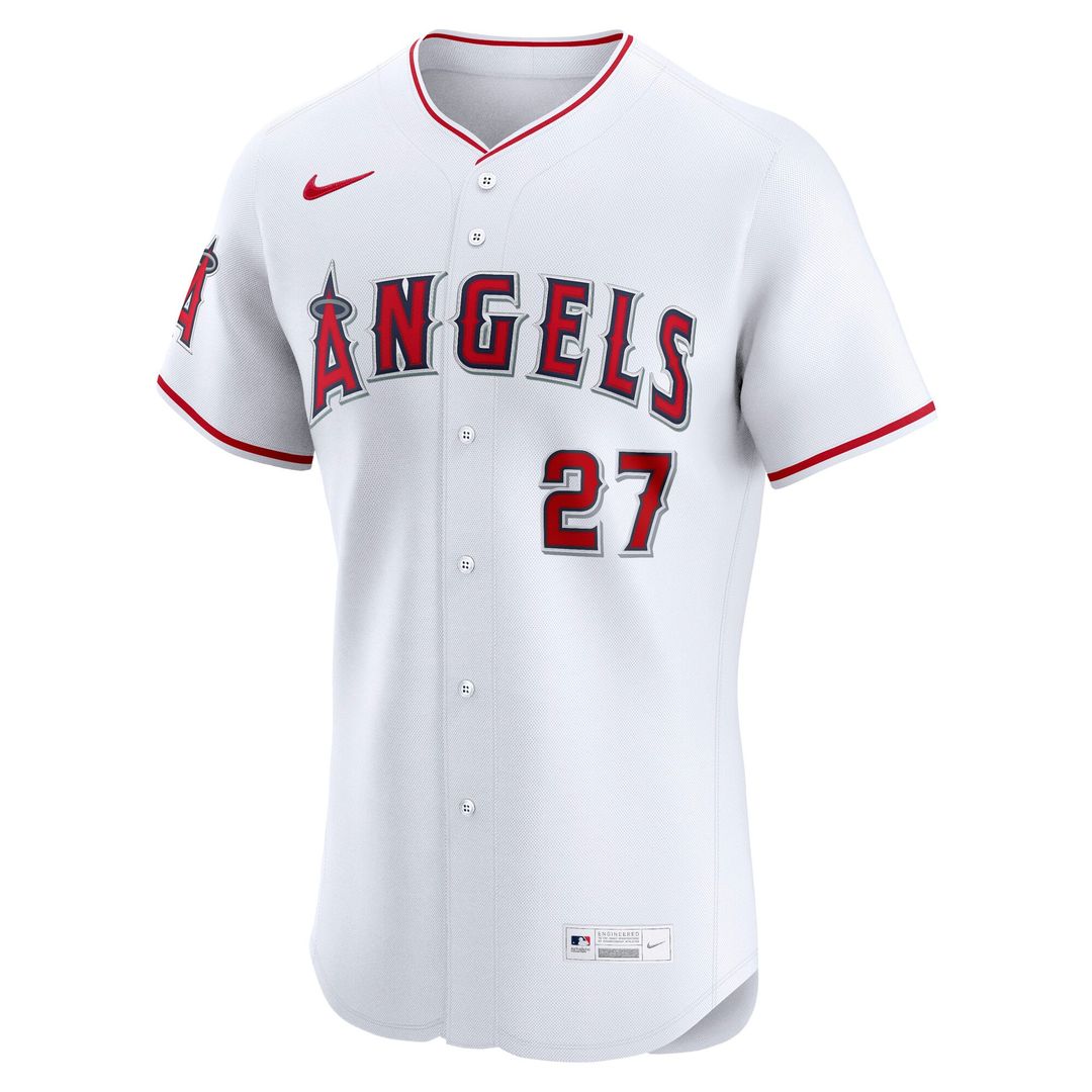 Los Angeles Angels Mike Trout White Home Elite Baseball Jersey | MLB Baseball Jersey
