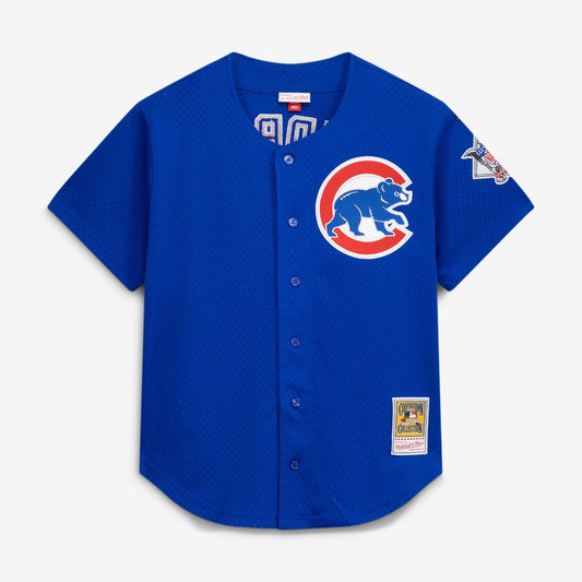 Chicago Cubs Ryne Sandberg Royal Cooperstown Collection 1997 Mesh Batting Practice Button-Up Baseball Jersey