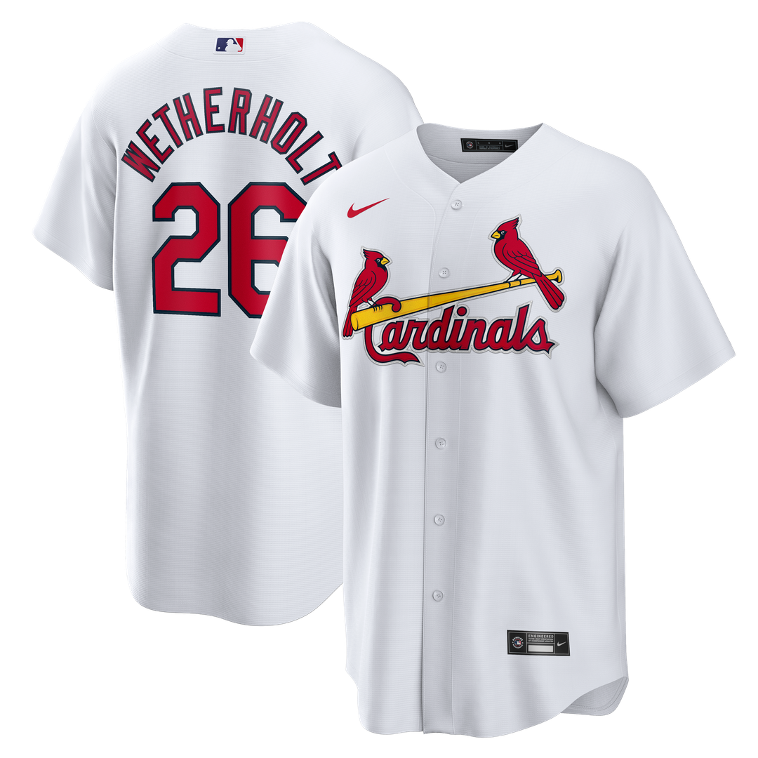 St. Louis Cardinals JJ Wetherholt White Home Replica Baseball Jersey