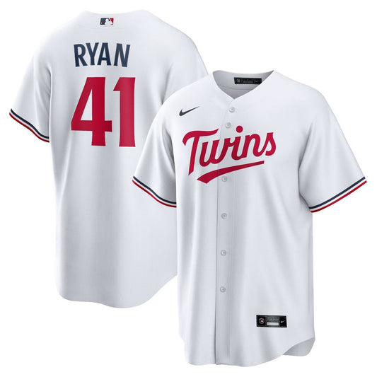 Minnesota Twins Joe Ryan White Home Replica Baseball Jersey