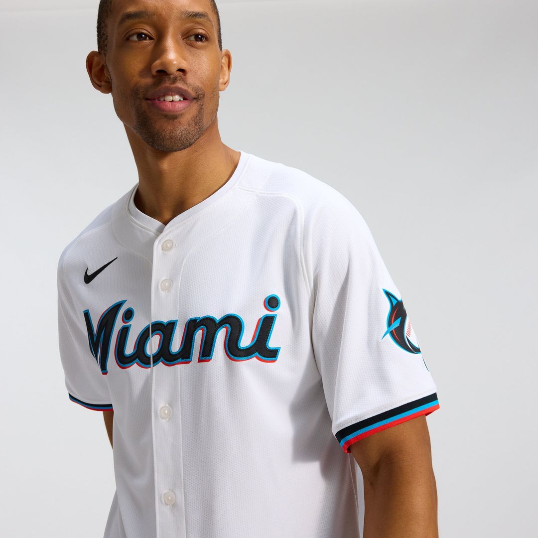 Miami Marlins White Home Limited Baseball Jersey | MLB Baseball Jersey